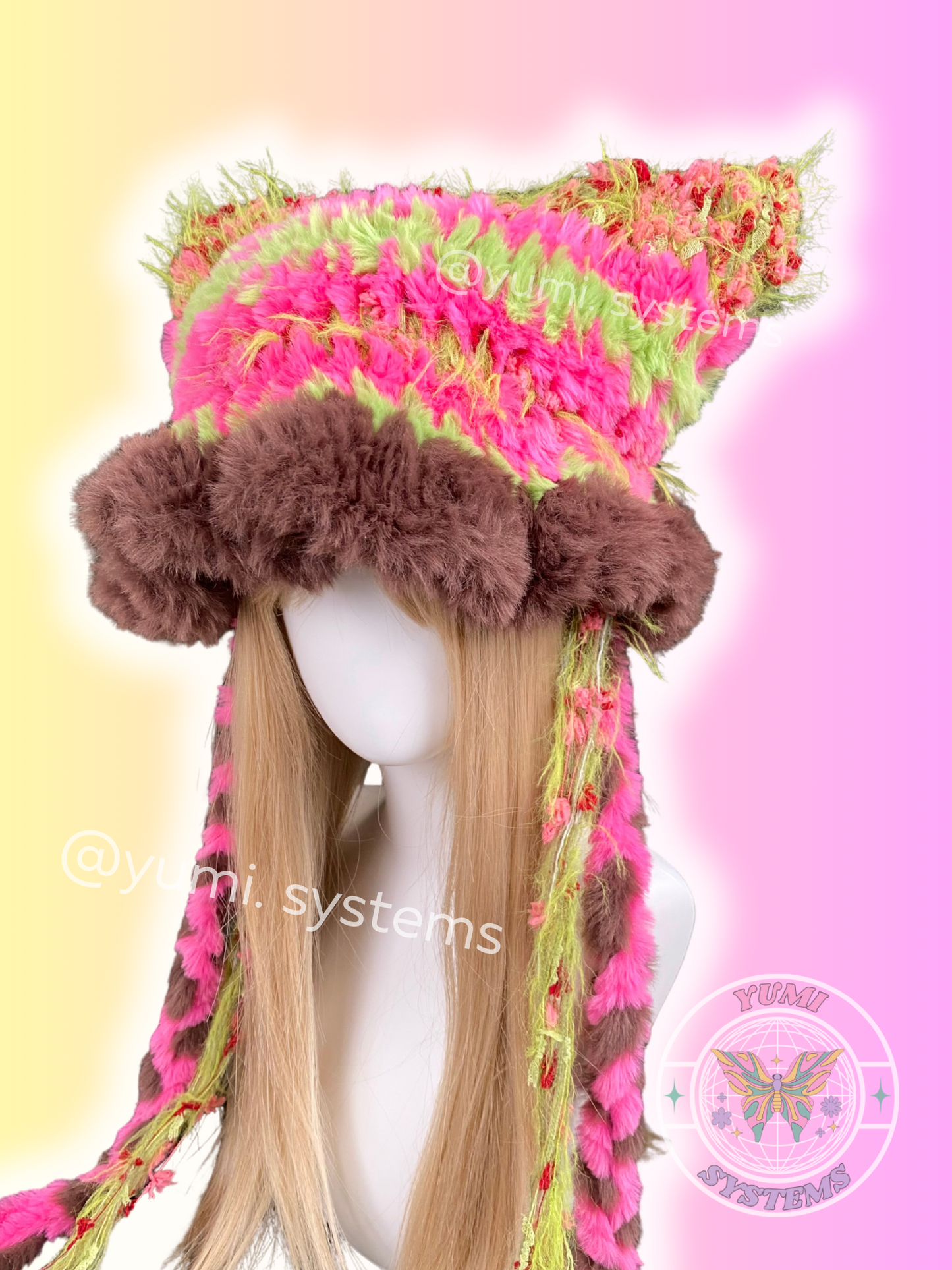 NEON MYCELIUM | Modular Plush Hybrid Beanie