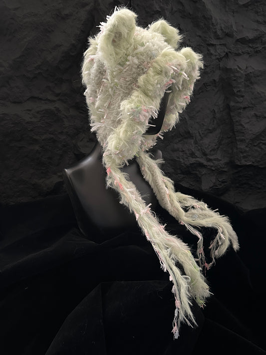 CYBER FLUFF // The "Glitch Bear" Ushanka - Mint Frost